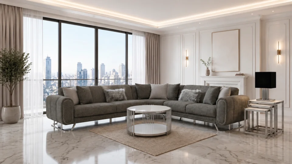 Aura Sectional Set – Grey at HomeBella Furniture, Ottawa – photo 2