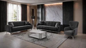 Boston Sofa Set – Grey at HomeBella Furniture, Ottawa – photo 1