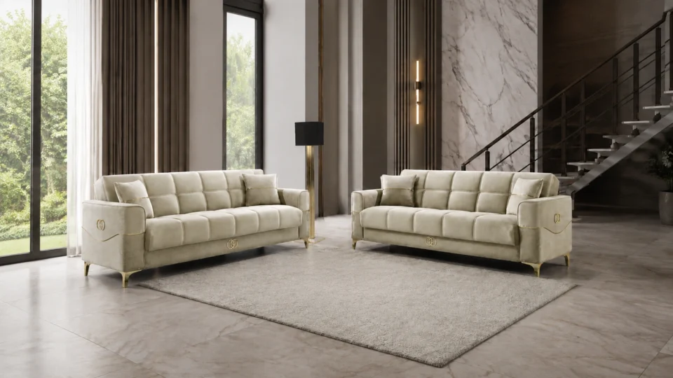 Clara Sofa Set – Beige at HomeBella Furniture, Ottawa – photo 2