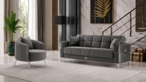 Clara Sofa Set – Grey at HomeBella Furniture, Ottawa – photo 2