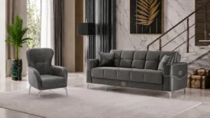 Clara Sofa Set – Grey at HomeBella Furniture, Ottawa – photo 9