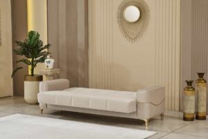 Clara Velvet Sofa Set – Beige at HomeBella Furniture, Ottawa – photo 4