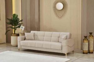 Clara Velvet Sofa Set – Beige at HomeBella Furniture, Ottawa – photo 6