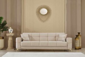 Clara Velvet Sofa Set – Beige at HomeBella Furniture, Ottawa – photo 7
