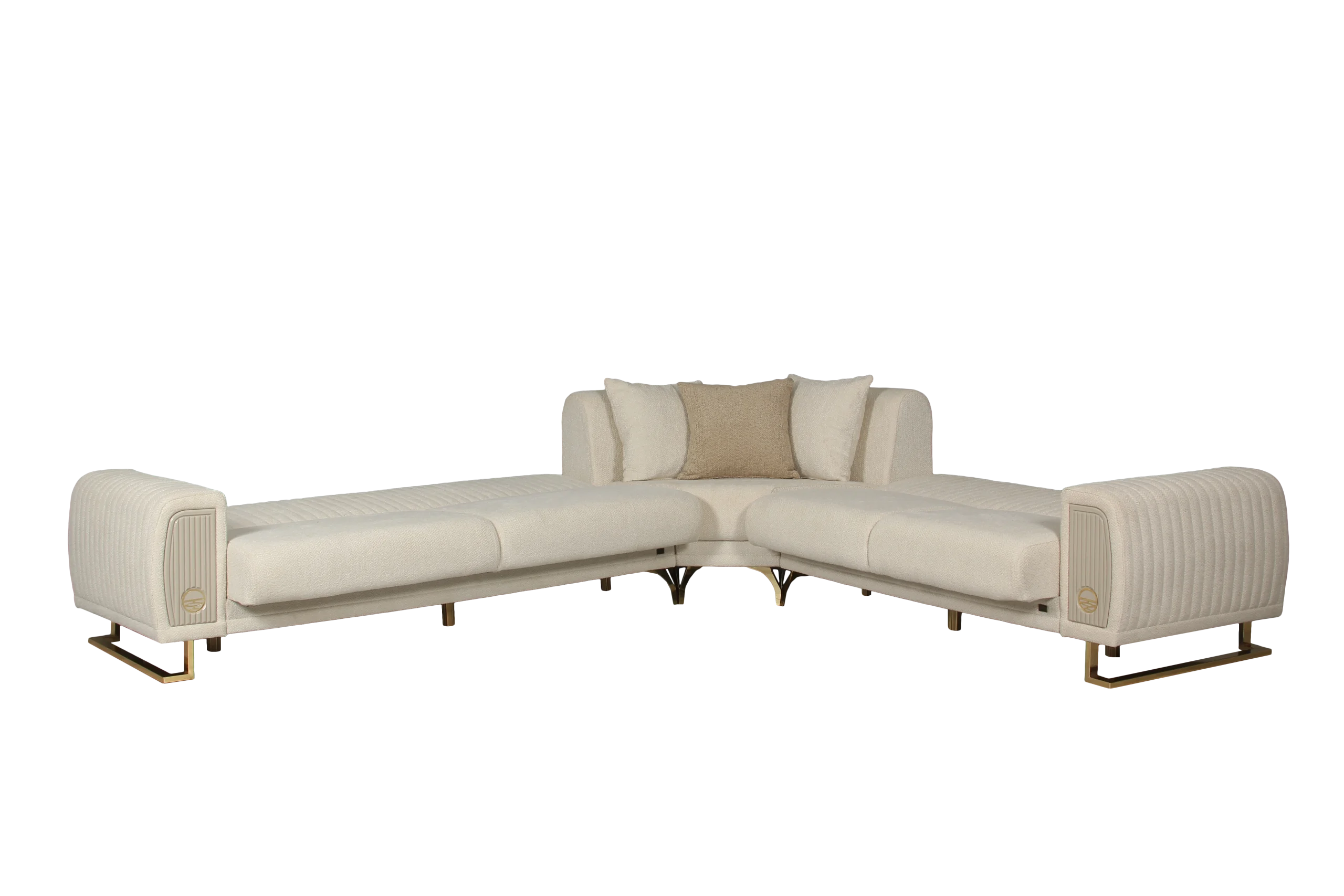 Damla Sectional Set – Beige & Gold at HomeBella Furniture, Ottawa – photo 4