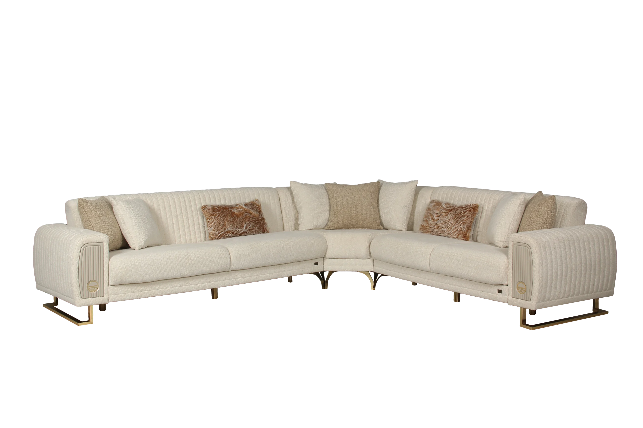 Damla Sectional Set – Beige & Gold at HomeBella Furniture, Ottawa – photo 5