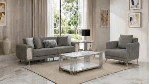 Damla Sofa Set – Grey & Silver at HomeBella Furniture, Ottawa – photo 7