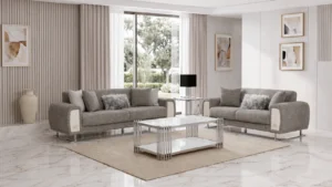 Damla Sofa Set – Grey & Silver at HomeBella Furniture, Ottawa – photo 9