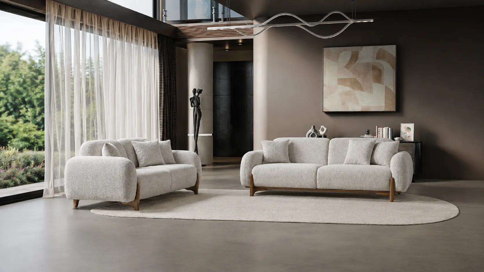 Elizza Sofa Set – Beige at HomeBella Furniture, Ottawa – photo 2