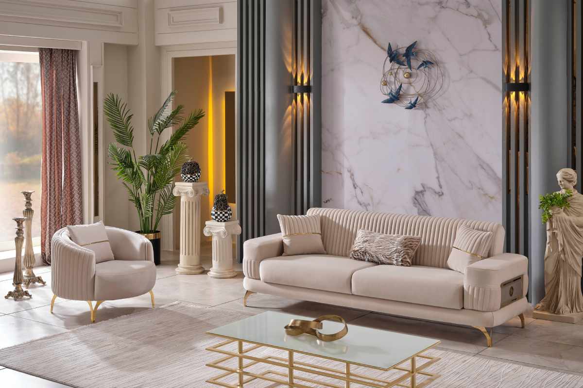 Floria Sofa Set – Beige at HomeBella Furniture, Ottawa – photo 4