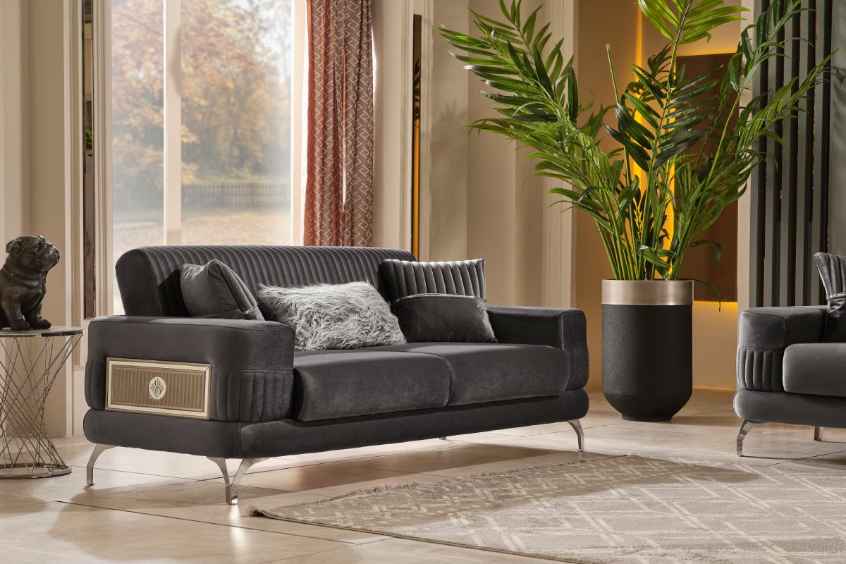 Floria Sofa Set – Grey at HomeBella Furniture, Ottawa – photo 2