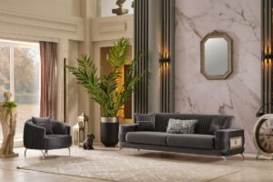 Floria Sofa Set – Grey at HomeBella Furniture, Ottawa – photo 5