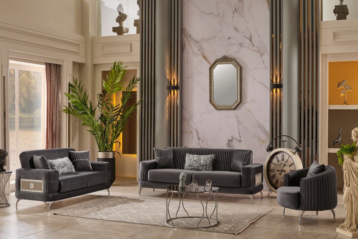 Floria Sofa Set – Grey at HomeBella Furniture, Ottawa – photo 6