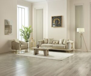 Roma Sofa Set – Beige & Gold at HomeBella Furniture, Ottawa – photo 4