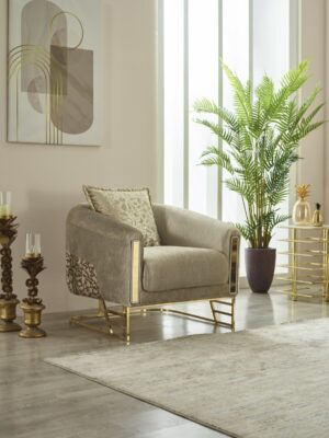 Roma Sofa Set – Beige & Gold at HomeBella Furniture, Ottawa – photo 6