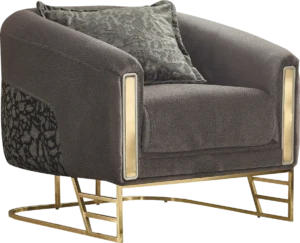 Roma Sofa Set – Grey & Gold at HomeBella Furniture, Ottawa – photo 2