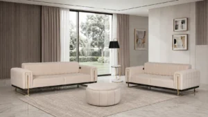 Tella Classic Sofa Set – Cream & Gold at HomeBella Furniture, Ottawa – photo 2