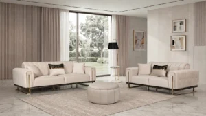 Tella Classic Sofa Set – Cream & Gold at HomeBella Furniture, Ottawa – photo 5