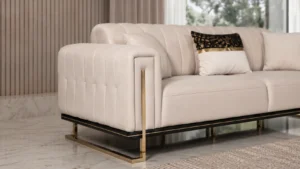 Tella Classic Sofa Set – Cream & Gold at HomeBella Furniture, Ottawa – photo 8