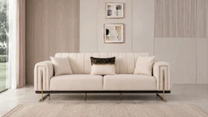 Tella Classic Sofa Set – Cream & Gold at HomeBella Furniture, Ottawa – photo 9
