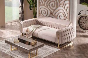Tella Sofa Set – Beige & Gold at HomeBella Furniture, Ottawa – photo 3
