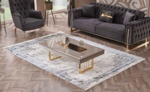 Tella Sofa Set – Dark Grey & Gold at HomeBella Furniture, Ottawa – photo 2