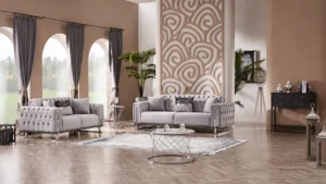 Tella Sofa Set – Light Grey & Silver at HomeBella Furniture, Ottawa – photo 4