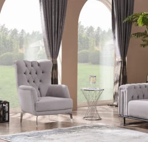 Tella Sofa Set – Light Grey & Silver at HomeBella Furniture, Ottawa – photo 5