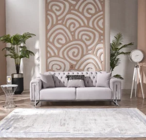 Tella Sofa Set – Light Grey & Silver at HomeBella Furniture, Ottawa – photo 6