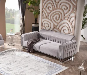 Tella Sofa Set – Light Grey & Silver at HomeBella Furniture, Ottawa – photo 8